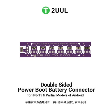 SOCKET KABEL POWER 2UUL BT02 Double Sided Power Boot Battery Connector for iP8-15 & Partial Models of Android  